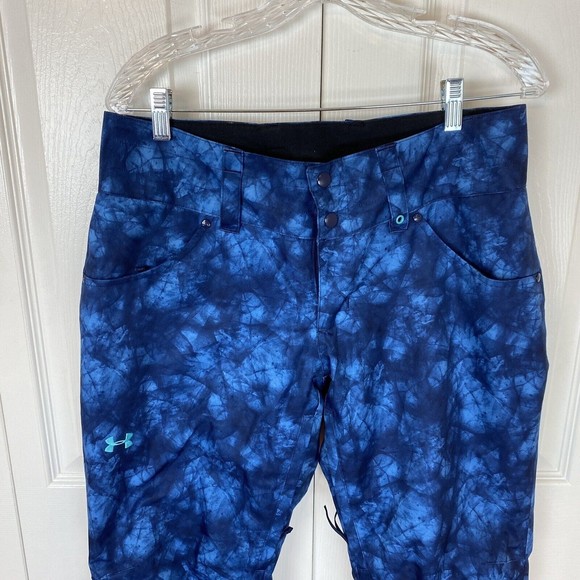 Under Armour Size M Skii Snowboard Pants Blue Tie Dye Coldgear Infrared - Picture 8 of 8